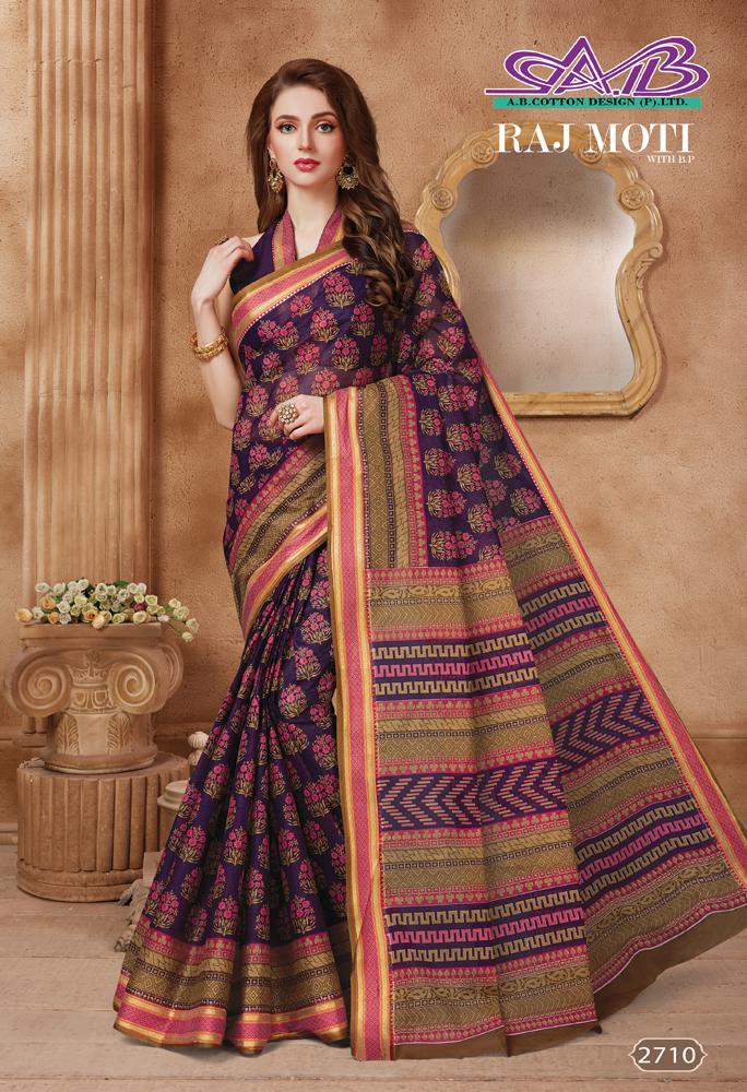 AB Rajmoti Pure Cotton Printed Saree Collection